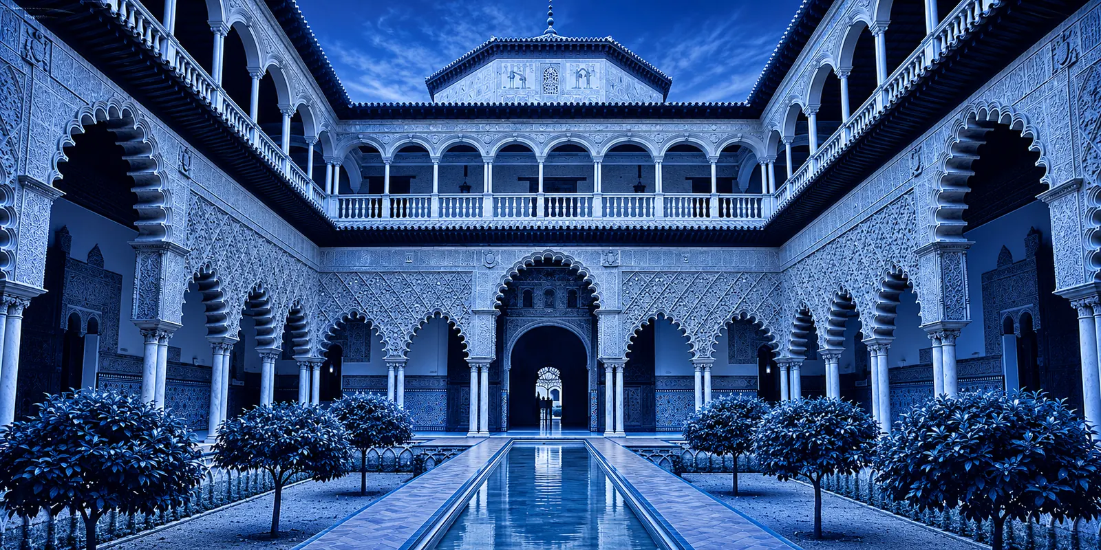 A courtyard of the Real Alcázar